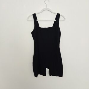 Momanda Square Neck Black Sleeveless Bodysuit Size Medium